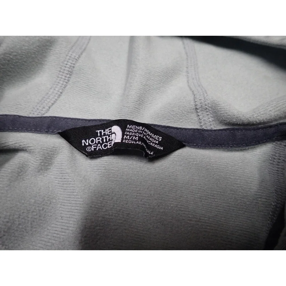 The North Face Fleece Hoodie Mens‎ Medium Grey Excellent Full Zip Jacket Pocket